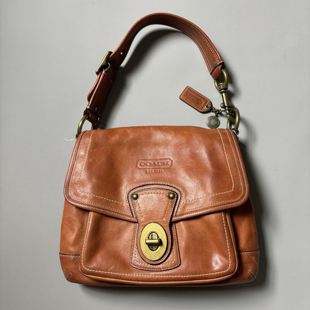 Coach Legacy Ali Brown Leather Shoulder Bag 65th Anniversary Purse Legacy Lining